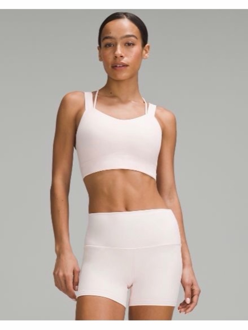 Lululemon Like a cloud long line - Strawberry Milkshake- size 10
